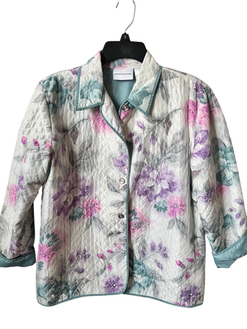 ‼️3/$30‼️Alfred Dunner Pastel Floral Silk Quilted Jacket